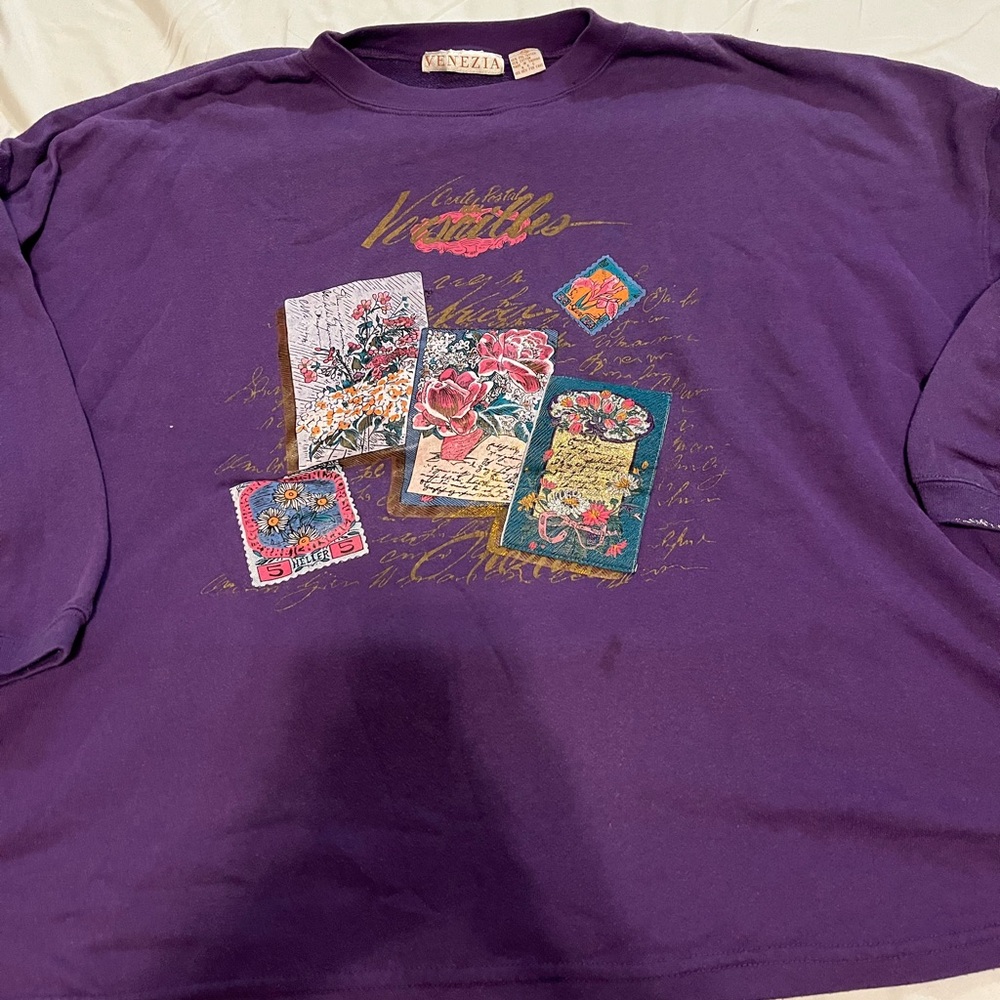 Vintage 90s Venezia Deep Purple Sweatshirt